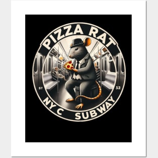 Pizza Rat New York Subway NYC Subway Train Posters and Art